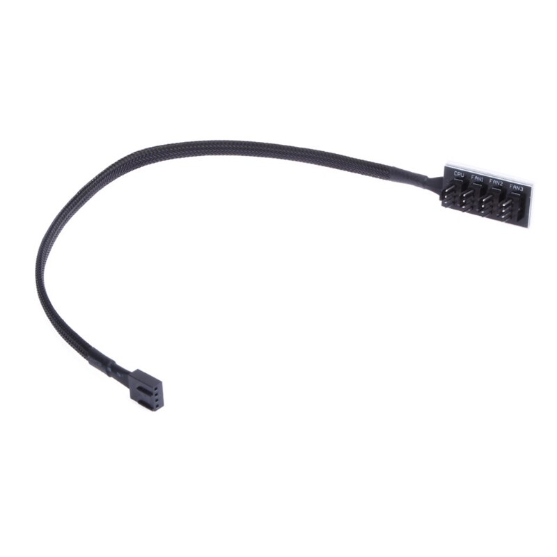 1 Female To 4 Male 4-Port Socket Power Cable For 4-Pin PWM Connector Cooling Fan