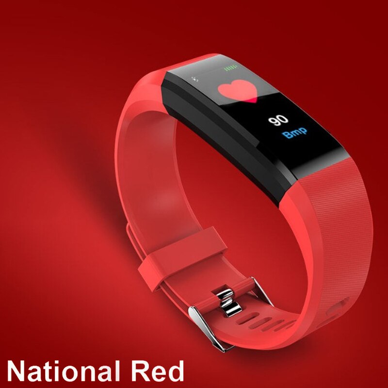 115 Plus Bluetooth Smart Watch Heart Rate Monitor Wristwatch Fitness Tracker Bracelet IP65 Waterproof Smart Wristband