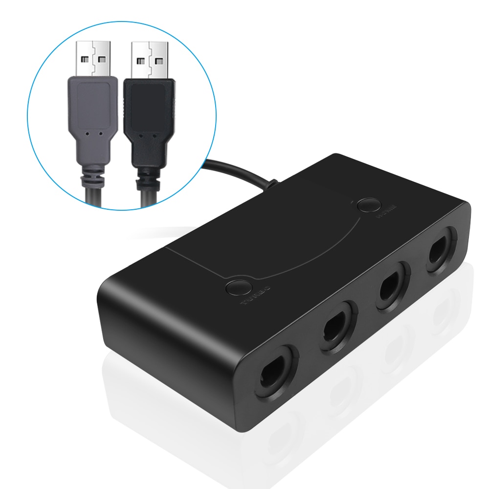 USB Adapter Converter 4 Poorten Voor Wii-U PC Switch Converter Voor PC Game Accessoire Voor GameCube Controllers