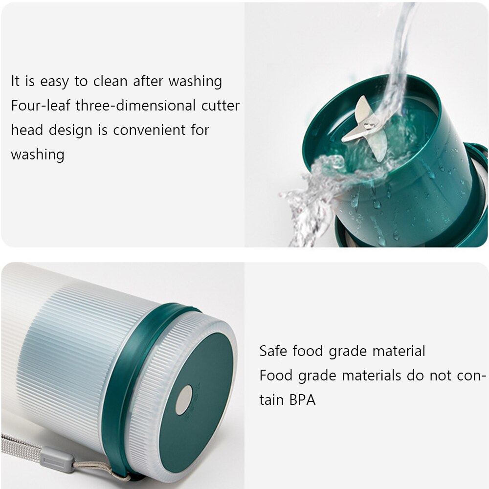 USB Portable Juicer Juice Cup MINI Household Milkshake Cup Portable Charging Student Breakfast Cup Electric Juice Cup