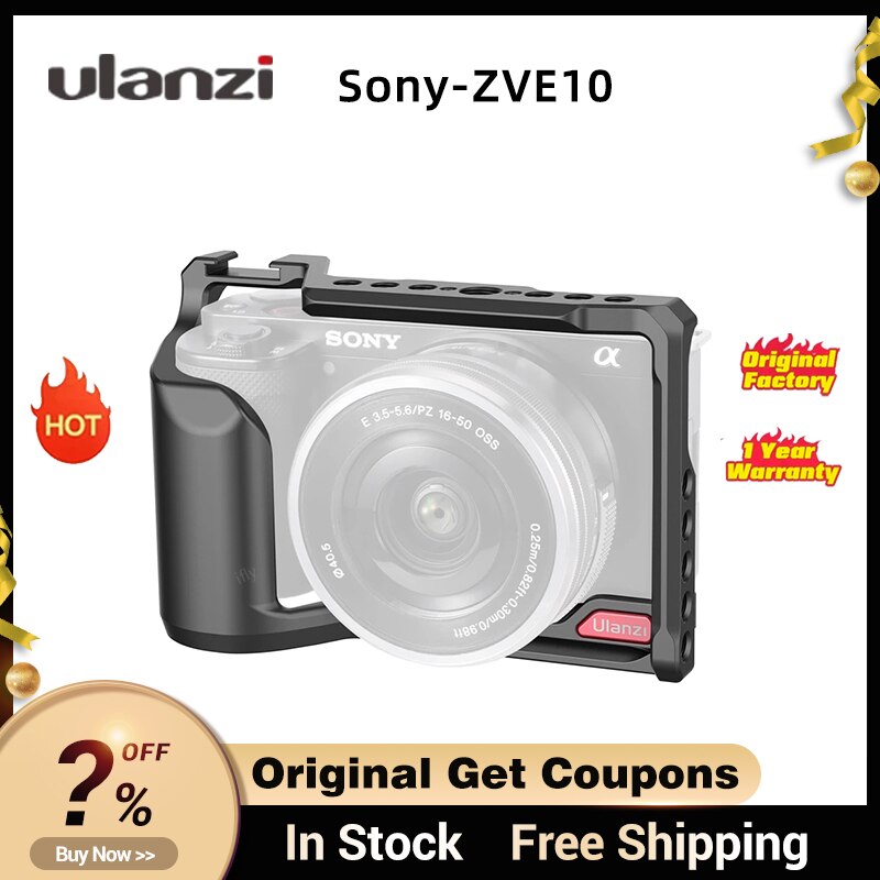 Ulanzi Sony ZVE10 Camera Kooi Met Kooi Handvat Ingebouwde Arca Quick Release Plaat Kooi Rig Kit Voor Sony ZV-E10