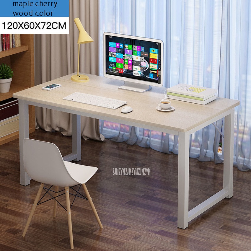 120/140cm*60*72cm Computer Desk Laptop Table for Home Office Working Study Wooden Desktop Steel Frame Durable Simple Desk Table