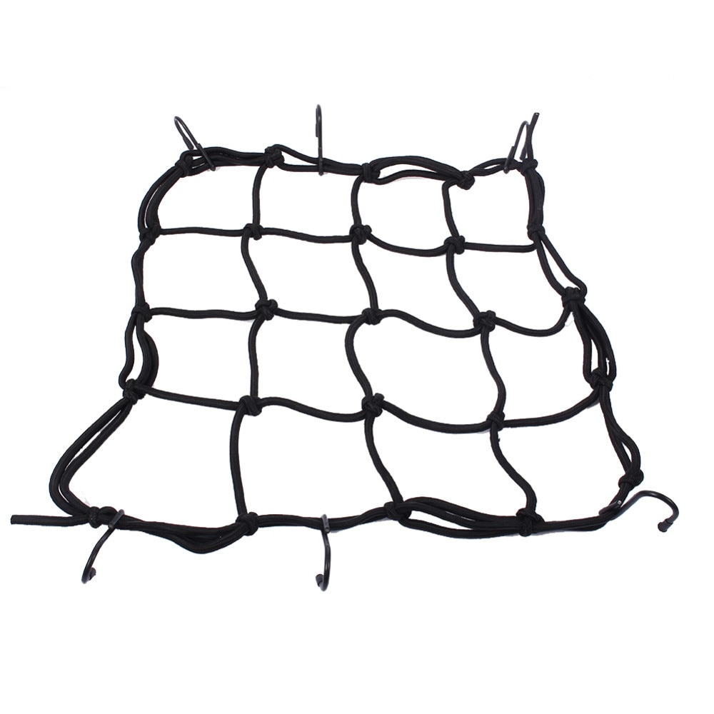 30*30cm Motorcycle Hold Down Fuel Tank Luggage Net Mesh Bungee Trunk Bag Moto Helmet Holder Motorbike Storage Organiser