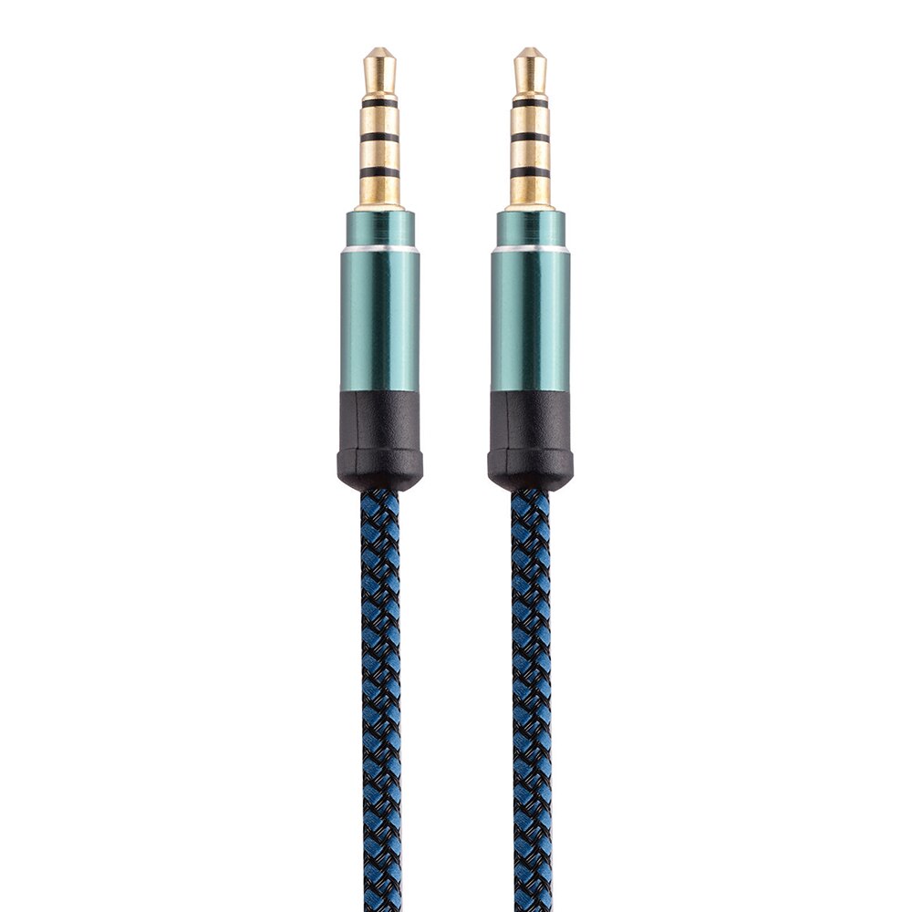 3/1. 5m Nylon Jack przewód Aux 3.5mm do 3.5mm kabel Audio z męskiego na męskie złota wtyczka samochód Aux przewód do iphone'a Samsung xiaomi: 06 / 3 m