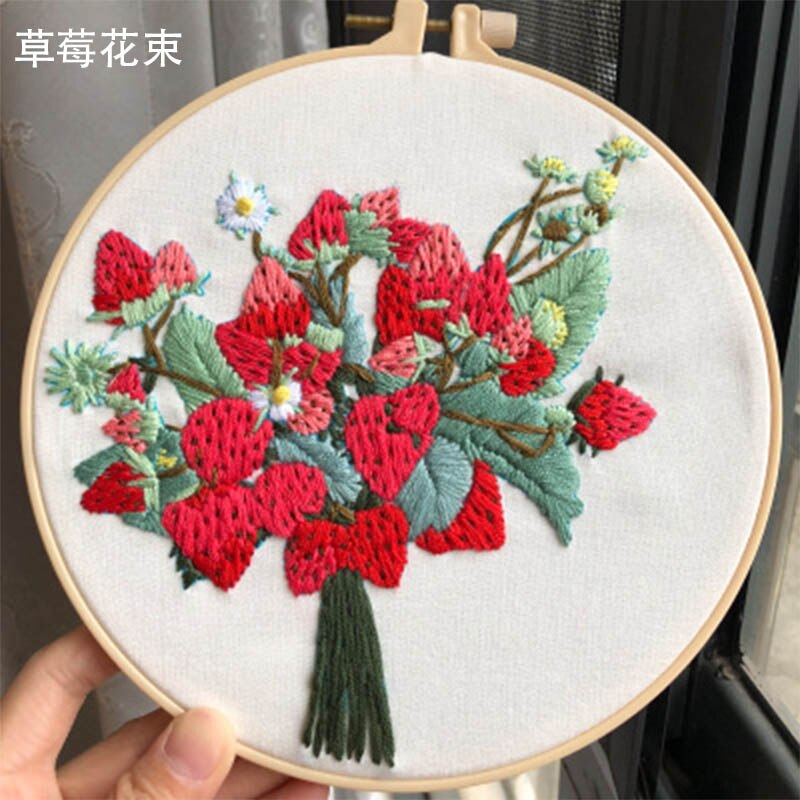 3D Embroidery Flower Materials Package Stereo Cross Stitch Kits Handcraft bordado Beginner Embroidery Kits DIY Supplies: 3