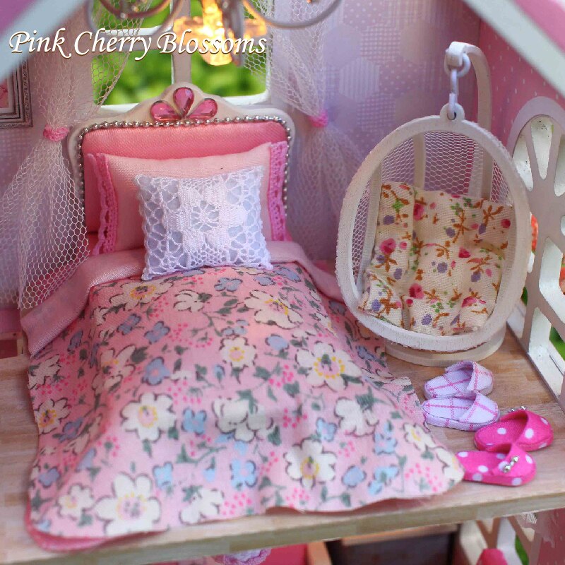 NETTE ZIMMER Neue Kunst DIY Puppenhaus Miniatur Holzspielzeug Puppenhaus Miniaturas Möbel Spielzeug Haus Puppe Spielzeug