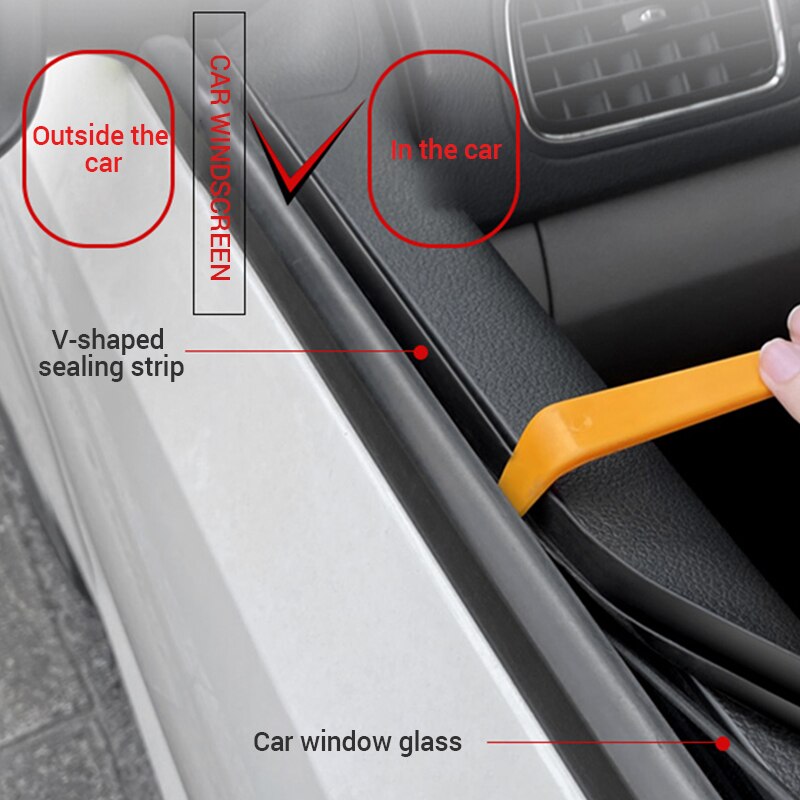 Bilfönster tätningslist v form bil sidofönster tätningslist auto gummi sidofönster filler bullerisolering tätningslist tätningsmedel