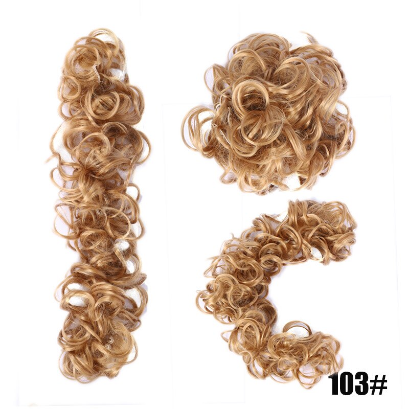 Xnaira Synthetic Hair Bun Messy Chignon WIth Rubber Band Updo Donut Roller Scrunchie Hair Pieces For Women High Temperture Fiber: 103