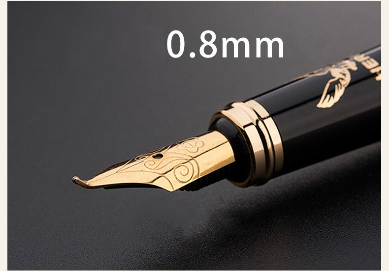 Original Hero 1078 fountain pen high-end eagle pen students calligraphy black: 0.8mm / with gift box