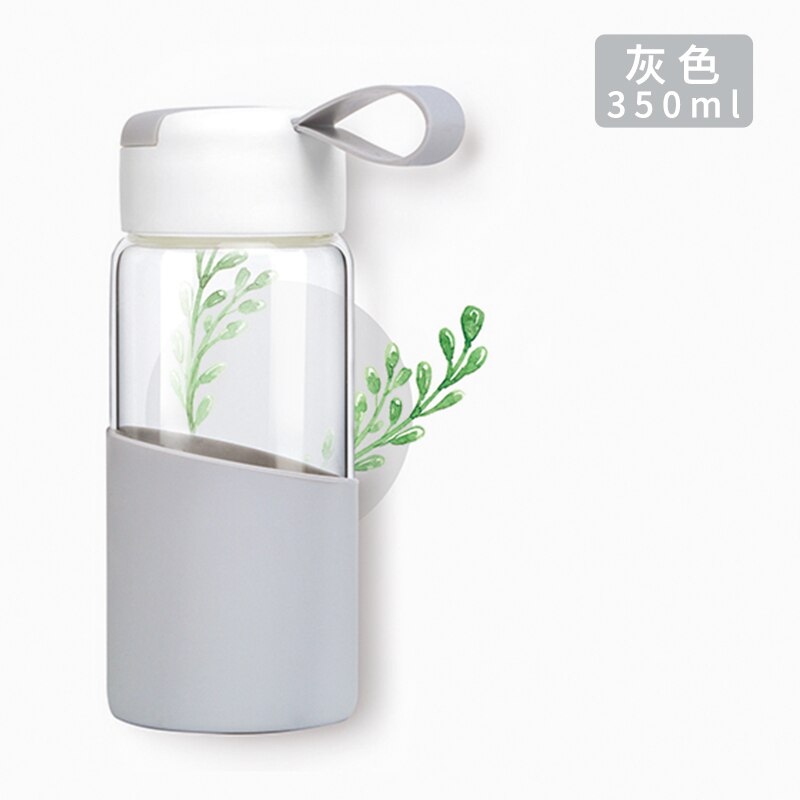 Summer Transparent Fitness Glass Cute Water Bottle Outdoor Cute Baby Eco Friendly Gym Portable Para Agua Drinkware BY50SP: style4