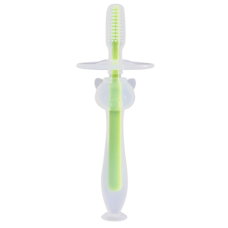 1 Pc Kids Soft Silicone Training Tandenborstel Baby Kinderen Dental Oral Care Tooth Brush Tool Kid Tandenborstel Baby 'S Items: green