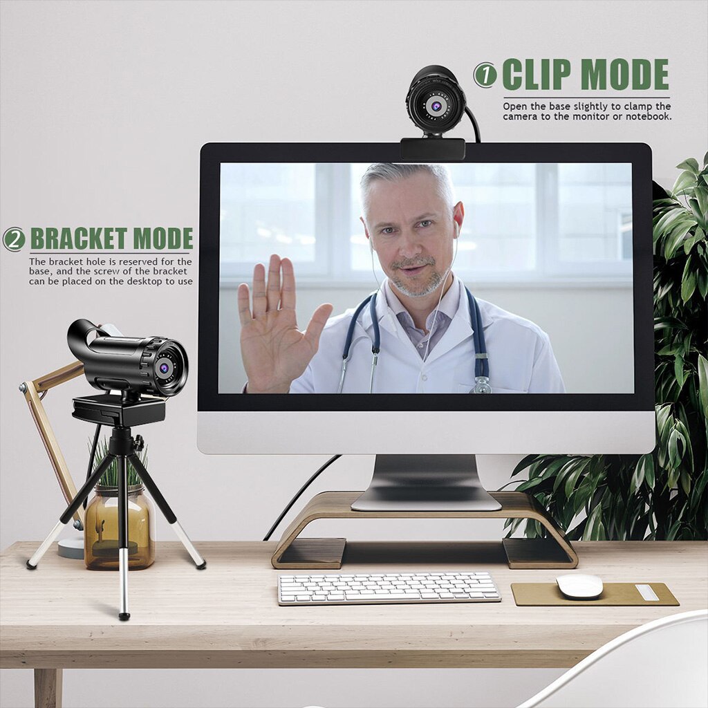 2K 4K High Definition Webcam Met Ingebouwde Microfoon Groothoek View USB2.0 Plug En Play Camera voor Conferentie Bellen