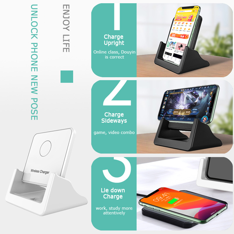 Fast Charging Wireless Charger Qi15w Holder For Phone Folding Charging Station For Iphone 13，12,11，For Xiaomi Samsung Oneplus