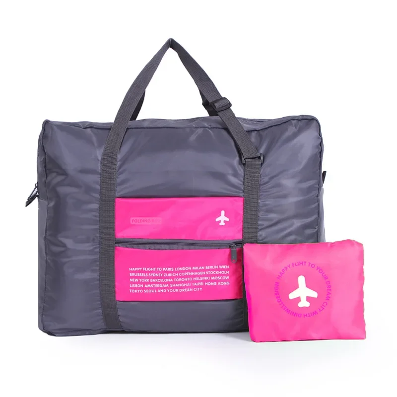 Faltbare Motorrad wasserdichte Tasche große Kapazität Reisetaschen Handgepäck Verpackung Organizer einstellen: Rosa