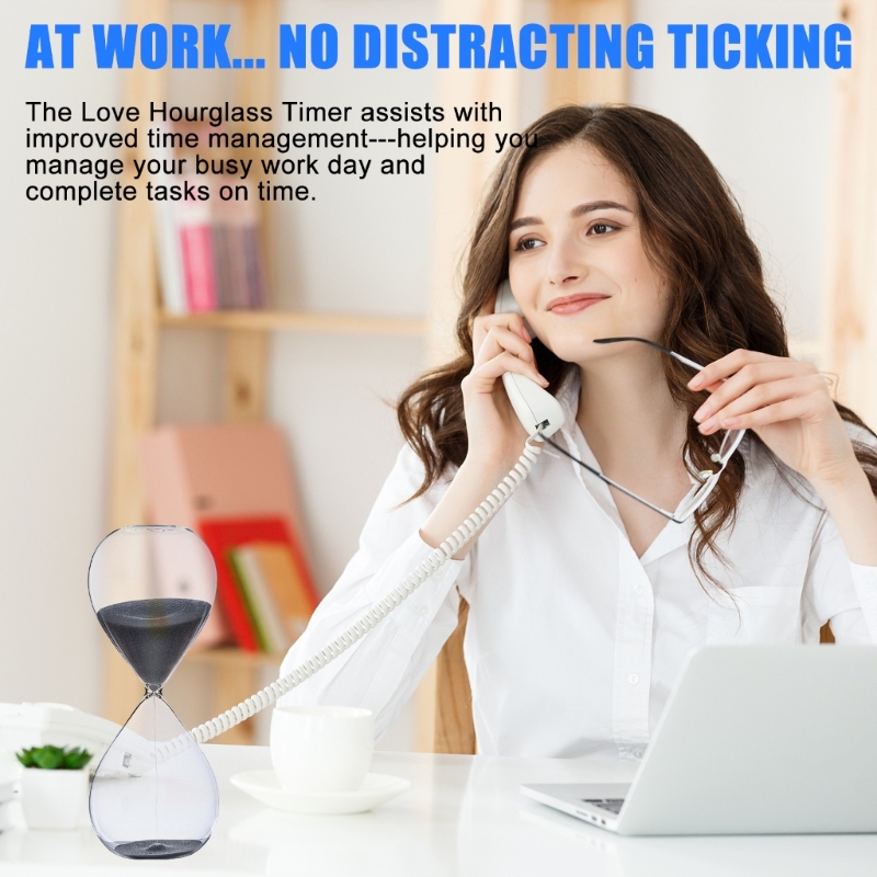 Sabliers en verre 60 minutes pour une meilleure concentration dans l'apprentissage relaxation