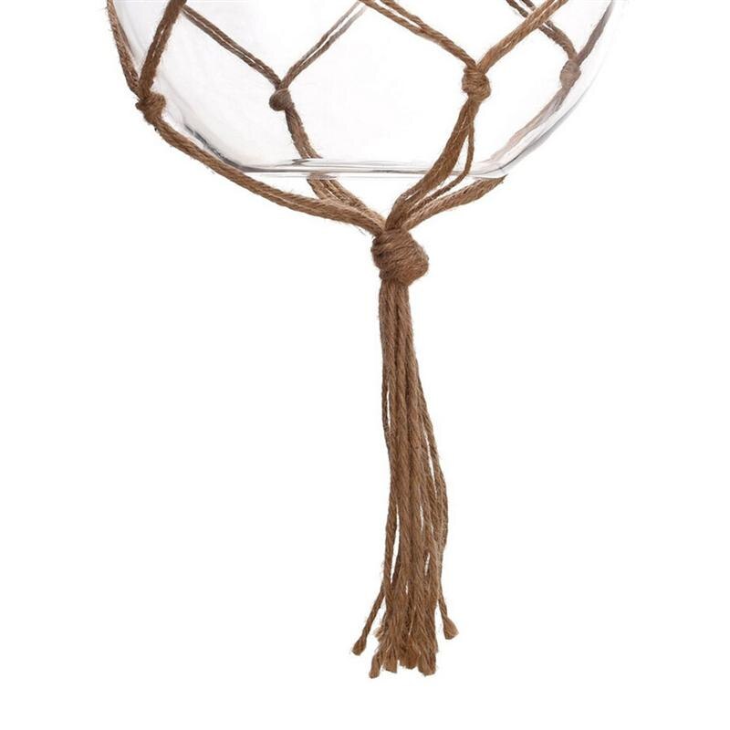 2 st 1.05m makrame jute blomhängare växt hängande korg för takdäck balkong runda och fyrkantiga krukor för väggträdgård