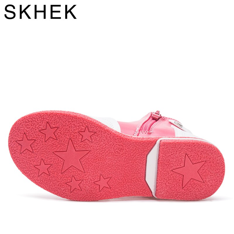 Skhek kinderlaarzen voor schoenen of meisjesjongens kinderen lente met meisjesschoenen voor kinderen enkellaarsjes pu kinderen meisje winter herfst