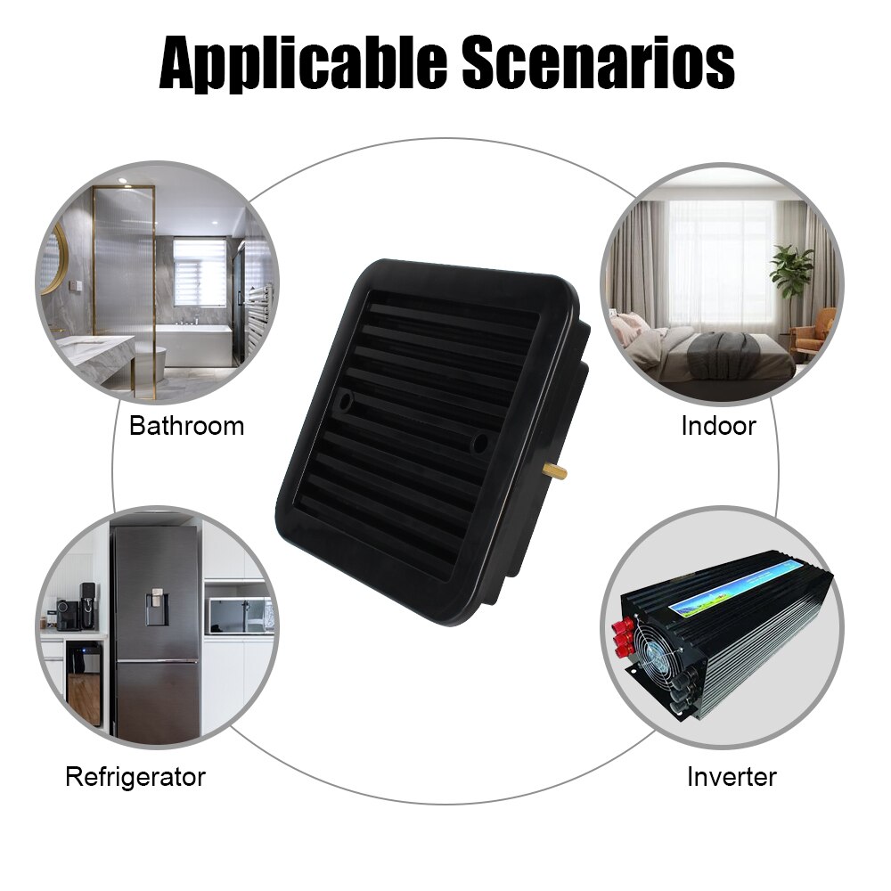 Ventiladores de escape de ventilación silenciosos para Rv, remolque, caravana, fuerte viento, salida de aire lateral de 12V, Ventilación de nevera con ventilador, estilo de coche