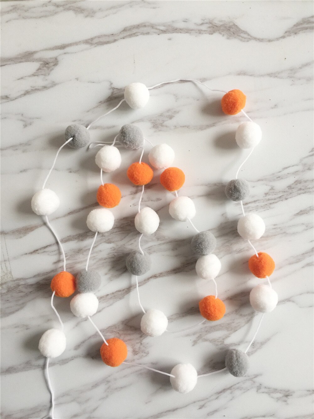 3m wollen bollen handgemaakte slaapkamerdecoratie muurdecoratie huisdecoratie ornament hangende babykamer pompom slinger decoratie kinderkamer kinderen: 015