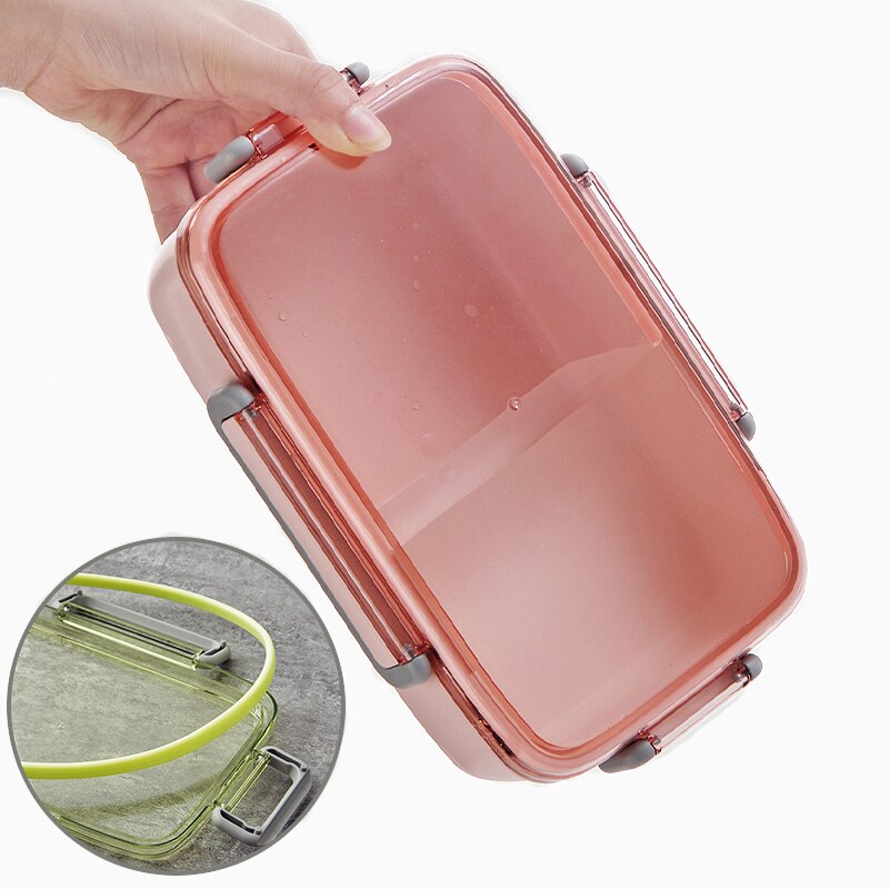 Draagbare Lunch Container Gezonde Materiaal Lunchbox Microwavable Lekvrije Bento Box Aparte Voedsel Container