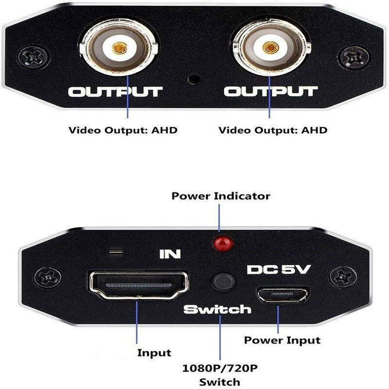 ANPWOO HDMI-compatible To Analog AHD TVI SDI Coaxial Camera Signal Converter 1080PDVR Camera CCTV Security System