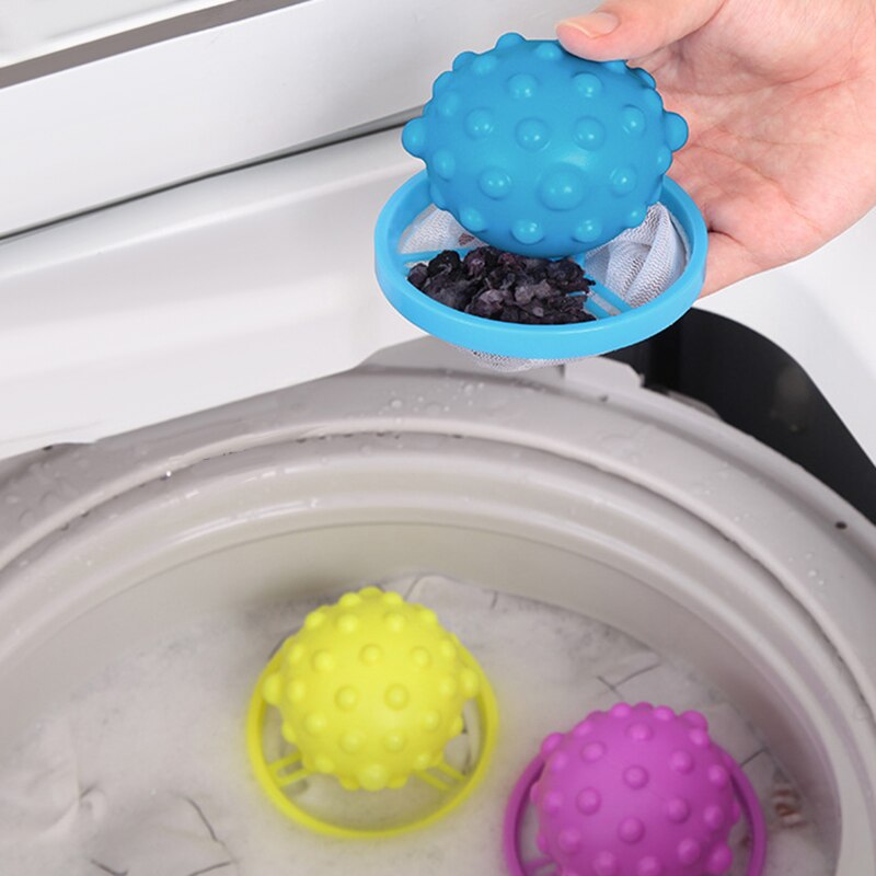 Bathroom Laundry Ball Anti-winding Floating Lint Hair Catcher Washing Machine Hair Ball Suction Hair Remover Decontamination