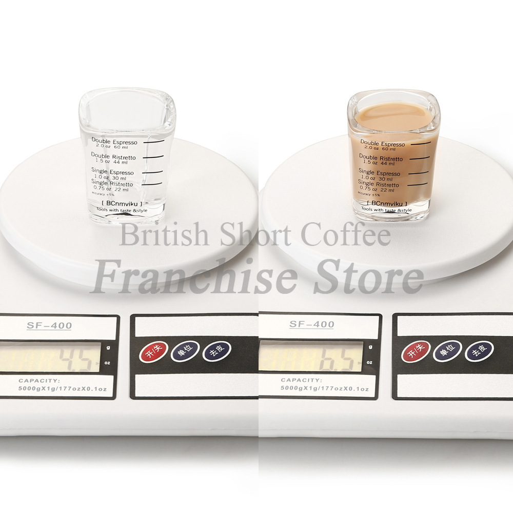 Tasse carrée en verre de 60ml, tasse à mesurer graduée, concentré, expresso, café, Pot à lait