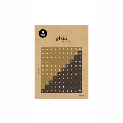 2patterns numbers letter mini die cut square sticker scrapbooking dairy home decorative sticker cute stationery Korea: 1633