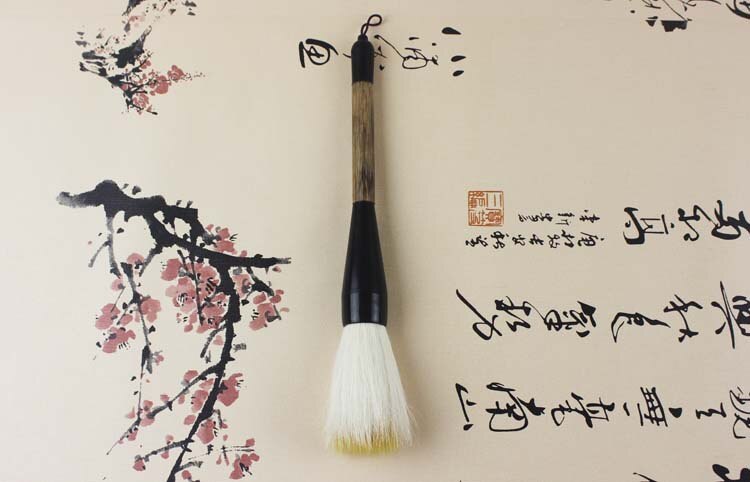 EZONE-pincel de escritura en forma de tolva, pelo de lobo de bambú, supergrande, caligrafía tradicional china, suministro de pincel: Multiple Hairs