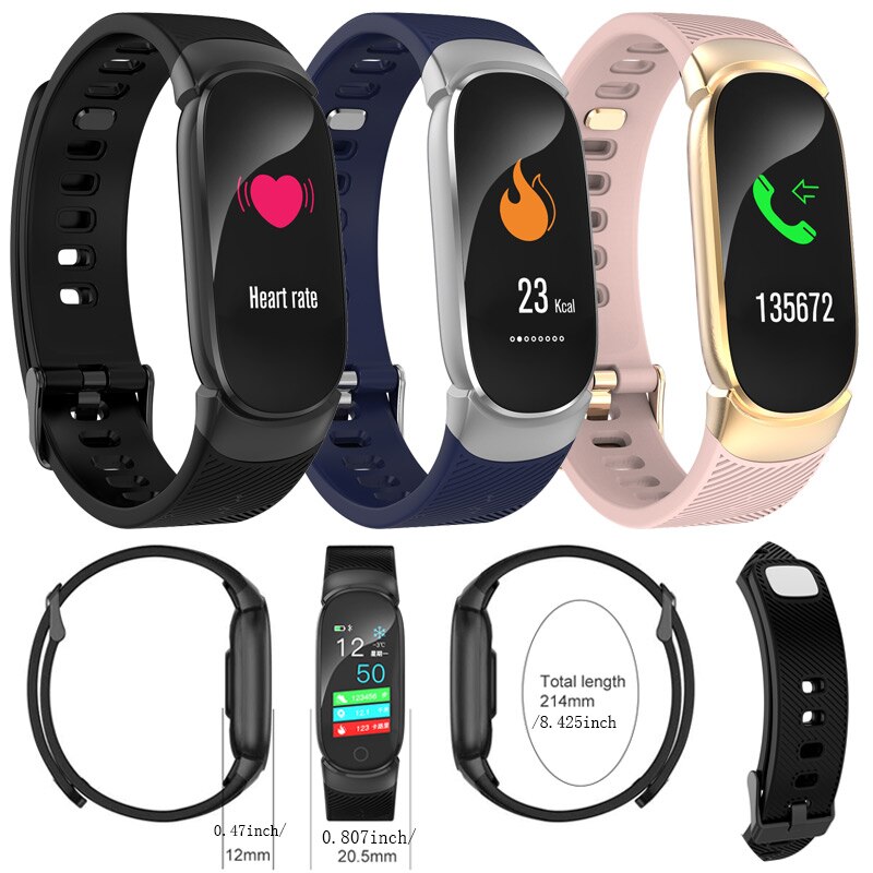 Smart Fitness Bracelet With Pressure Measurement Heart Rate Tracker Blood Waterproof Watch Smart Bracelet Women Activity Tracker