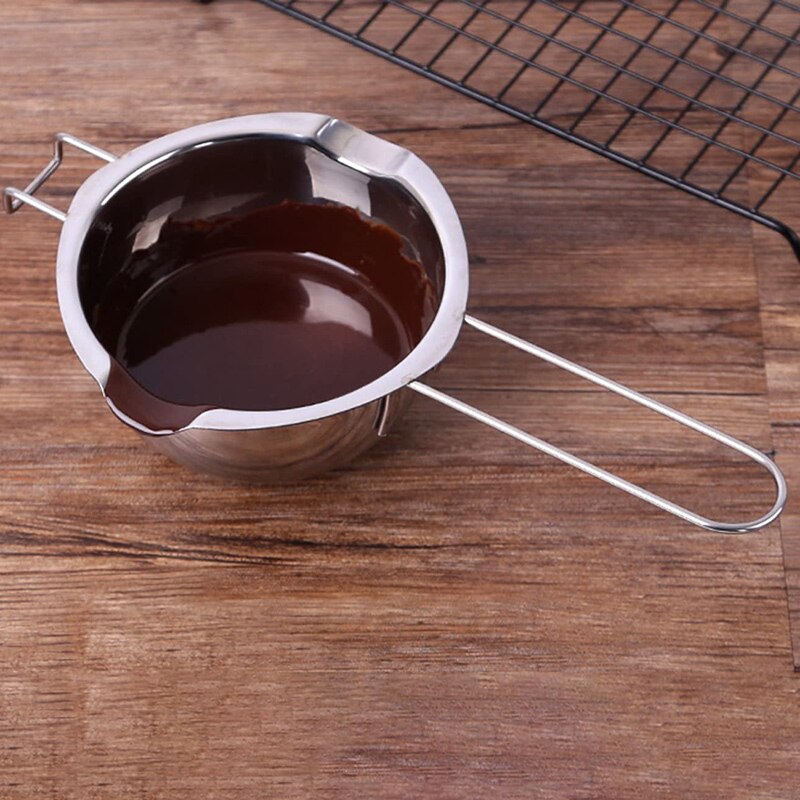 Melting Wax Heating Outer Pot And Inner Pot Baking Utensils Long Handle Wax Melting Pot Chocolate Butter Melting Pot for Home