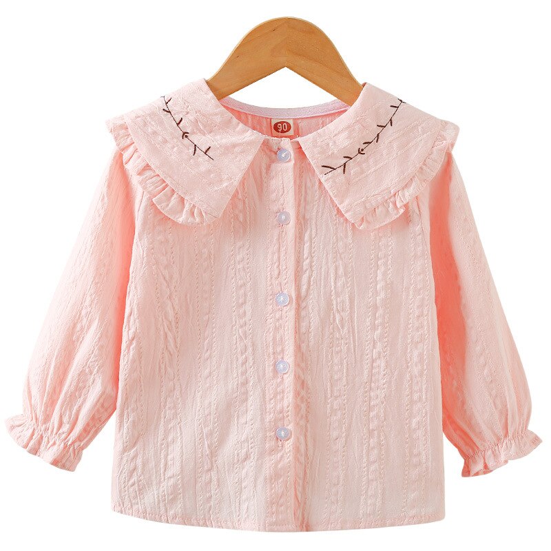 Kindershirts voor meisjes zomer witte blouses kinderverjaardagsshirts schooluniformen 4-16 jaar feestblouses