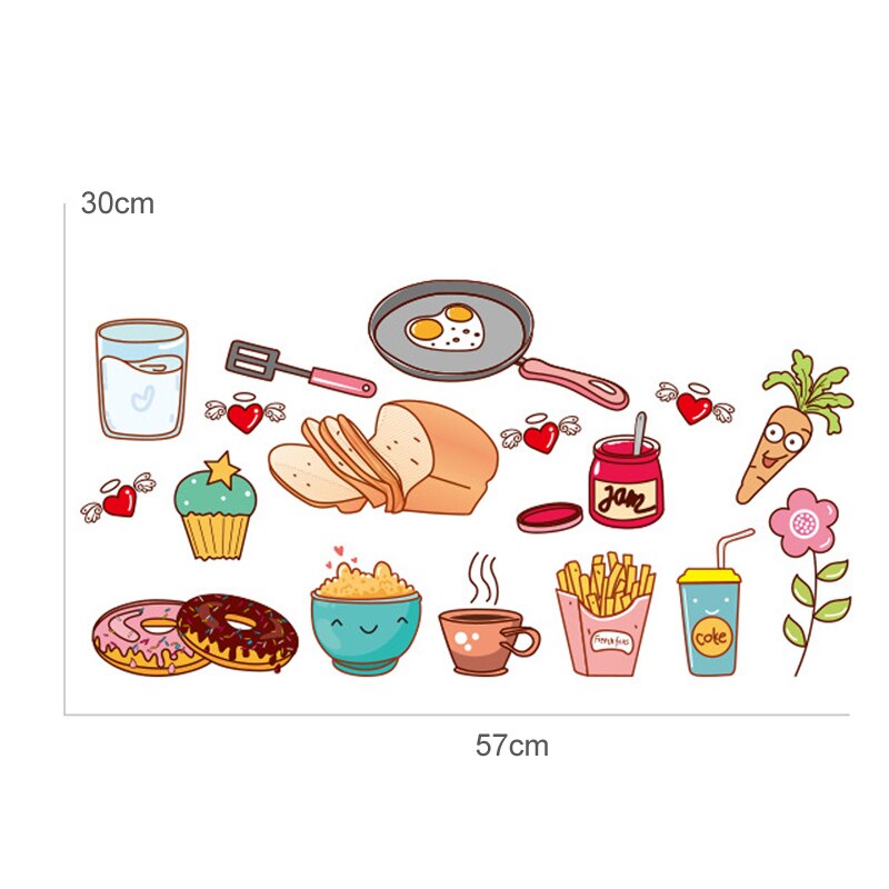 Food Fruit pattern Refrigerator Door Stickers Self Adhesive Wall Sticker Wallpaper Drawer Shelf Liner Home Kitchen Decor: Default Title