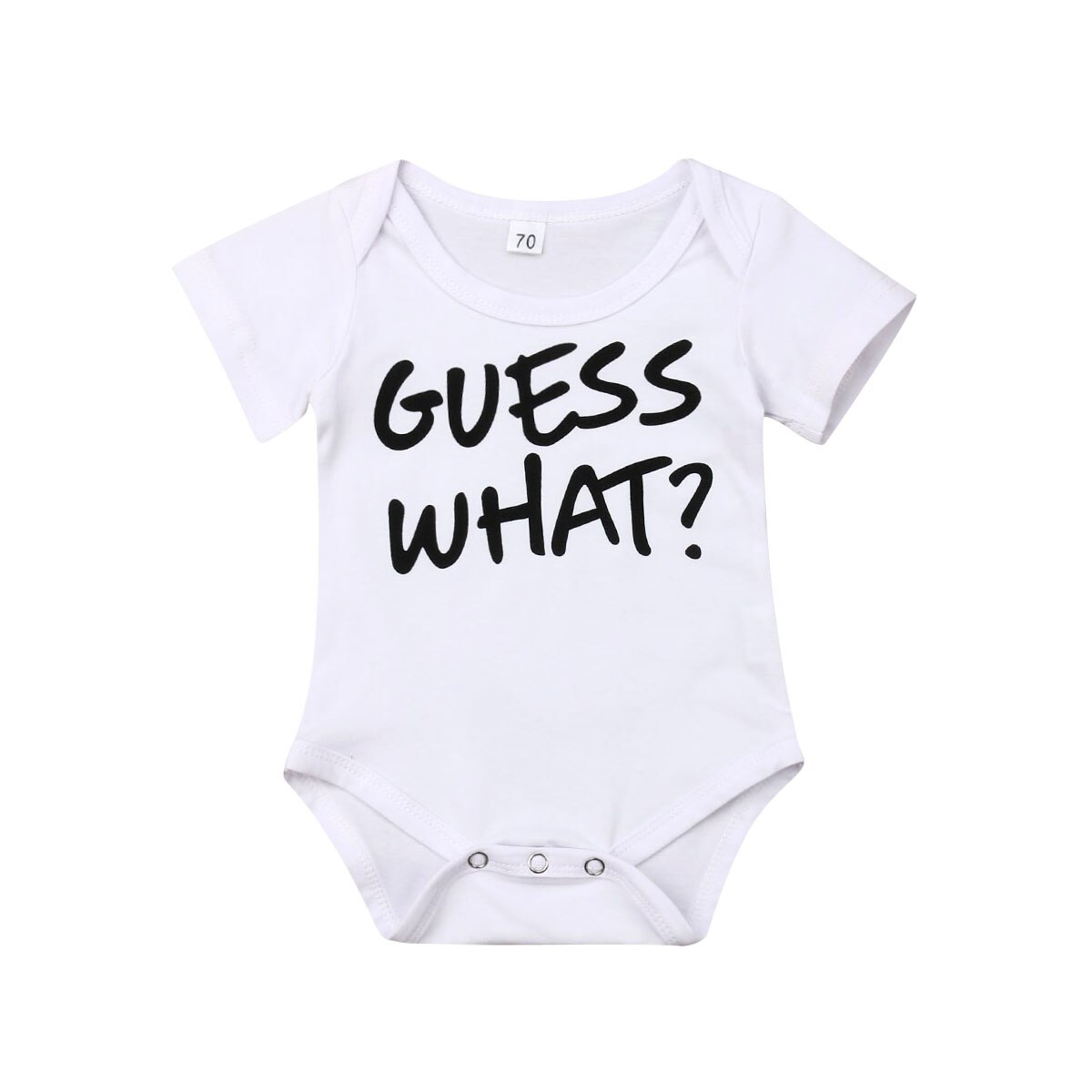 Baby Summer Clothing Newborn Infant Girls Baby Boy Bodysuits Jumpsuit Sunsuit Cute GUESS WHAT Playsuit Cotton Clothes 0-18M