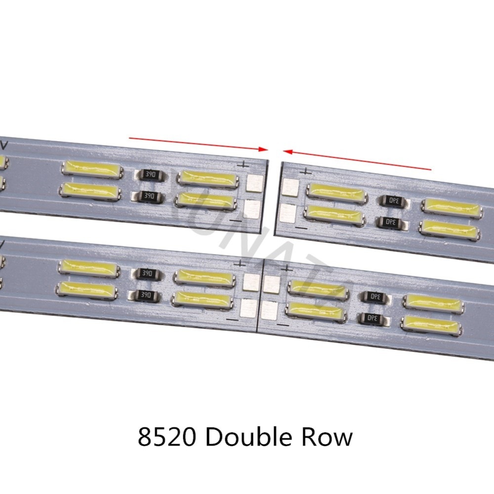 Korea Chip SMD 8520/7020/5630 LED Streifen Licht Zweireihig 120 leds/m fest Bar 25cm 50cm cool Weiß Führte Harte Streifen