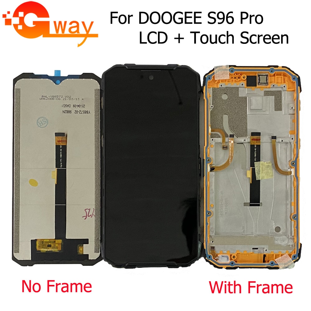 6.22 &quot;Voor Doogee S96 Pro Lcd Touch Screen Digitizer Vergadering Voor Doogee S96Pro Lcd Sensor Telefoon Reparatie Onderdelen met Frame