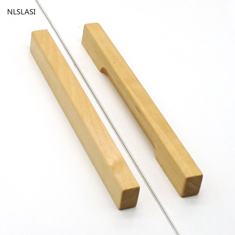 Natural Solid Wood Dresser handles desk drawer knobs and Pulls kitchen Cabinet Door Pulls furniture handle Hardware decoration
