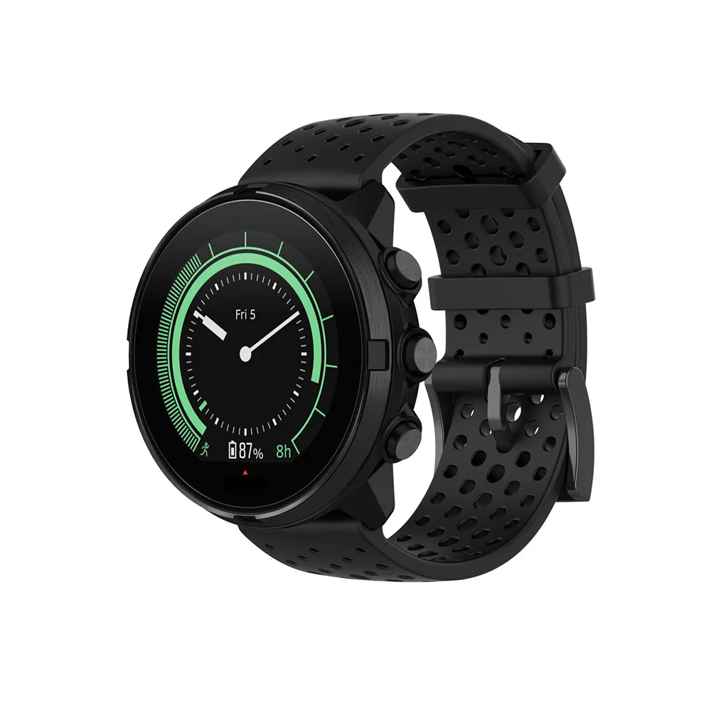 Silikon-Armband für Suunto Spartan Sport Wrist HR für Suunto 9/9 Baro/Suunto7/D5 Uhr 24 mm Ersatzarmband