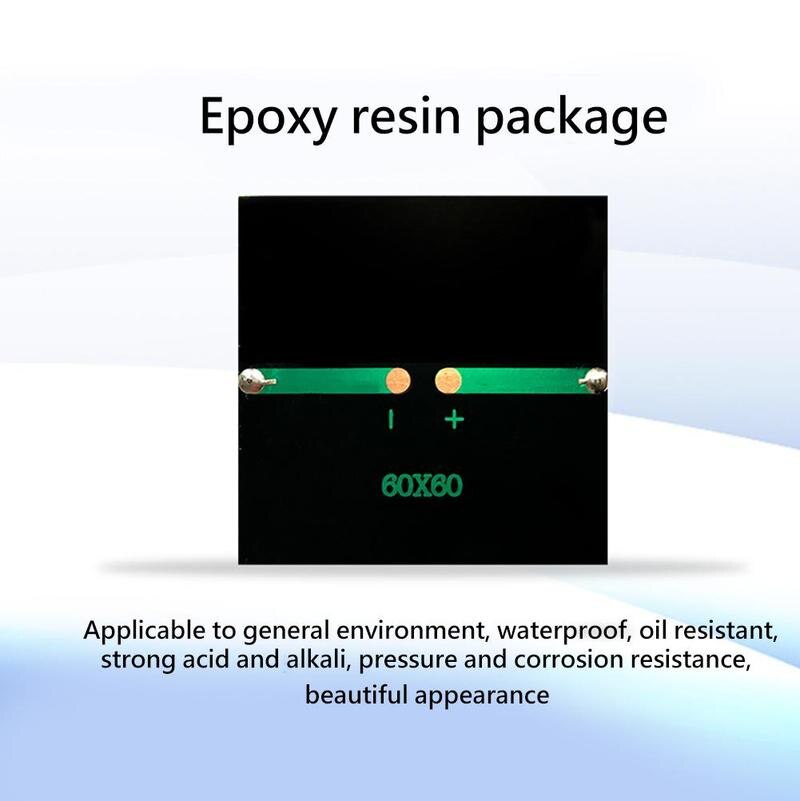 5.5v 80ma Round Black Mini Solar Panel Glue Handicrafts Silicon Polycrystalline Board Portable Tool Charging D I4R4