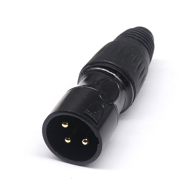 3/4/5PIN Canon Hoofd Microfoon Plug Microfoon Hoofd Xlr Balanced Head Drie-Core Vergulde canon Mannelijke En Vrouwelijke Hoofd: 3PIN black male