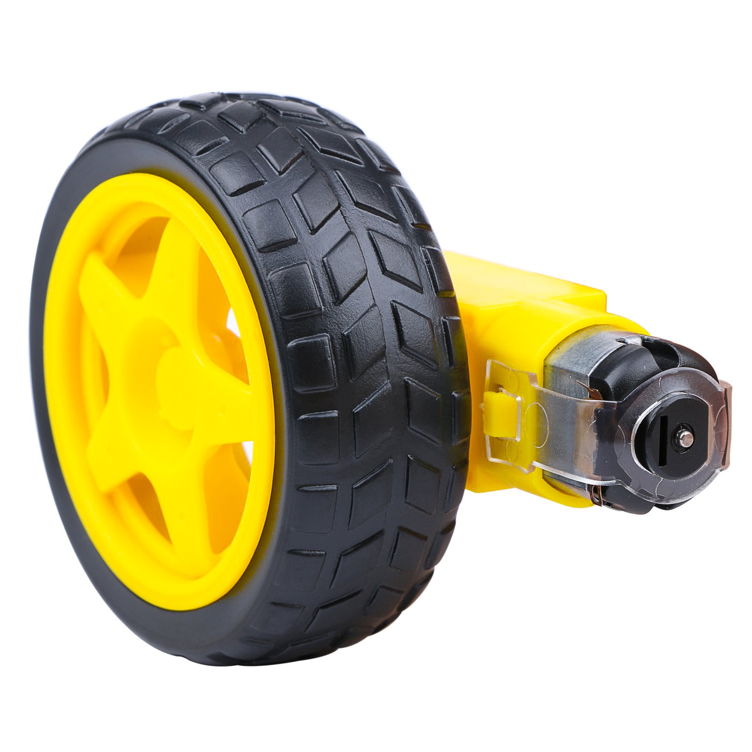 4PCS DC Electric Motor + Plastic TT Motor Tire Wheel 3-6V Dual Shaft Gear Motor TT Magnetic Gearbox Engine For Arduino Smart Car