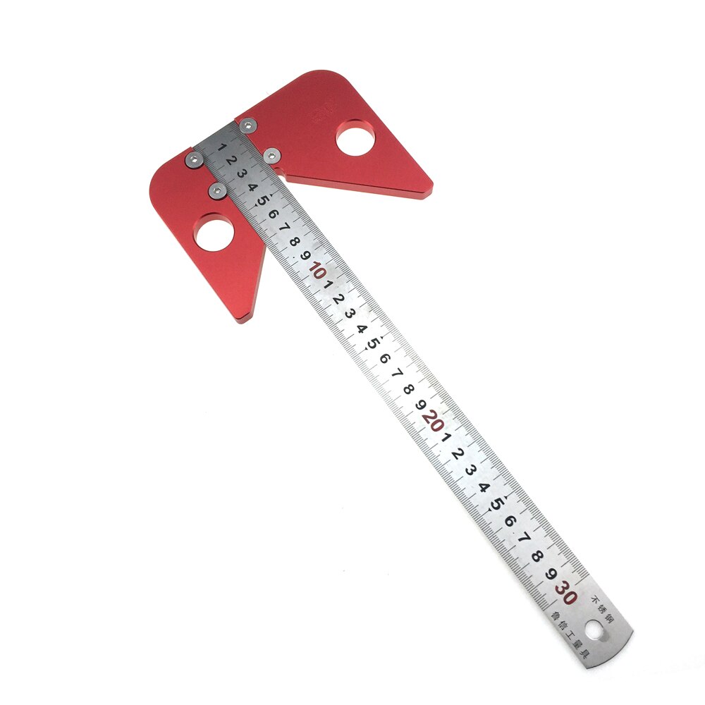 Multifunctional Woodworking Ruler Round Center Measuring Ruler 45 Degree Angle Gauge Woodworking Marking Scribing Tool