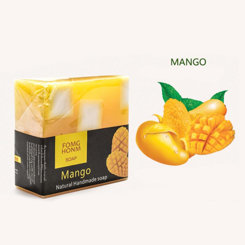 Jabón de frutas naturales tailandés, hecho a mano jabón de manos, barra de baño hidratante de carbón, exfoliante, para limpieza de manos, TSLM1
