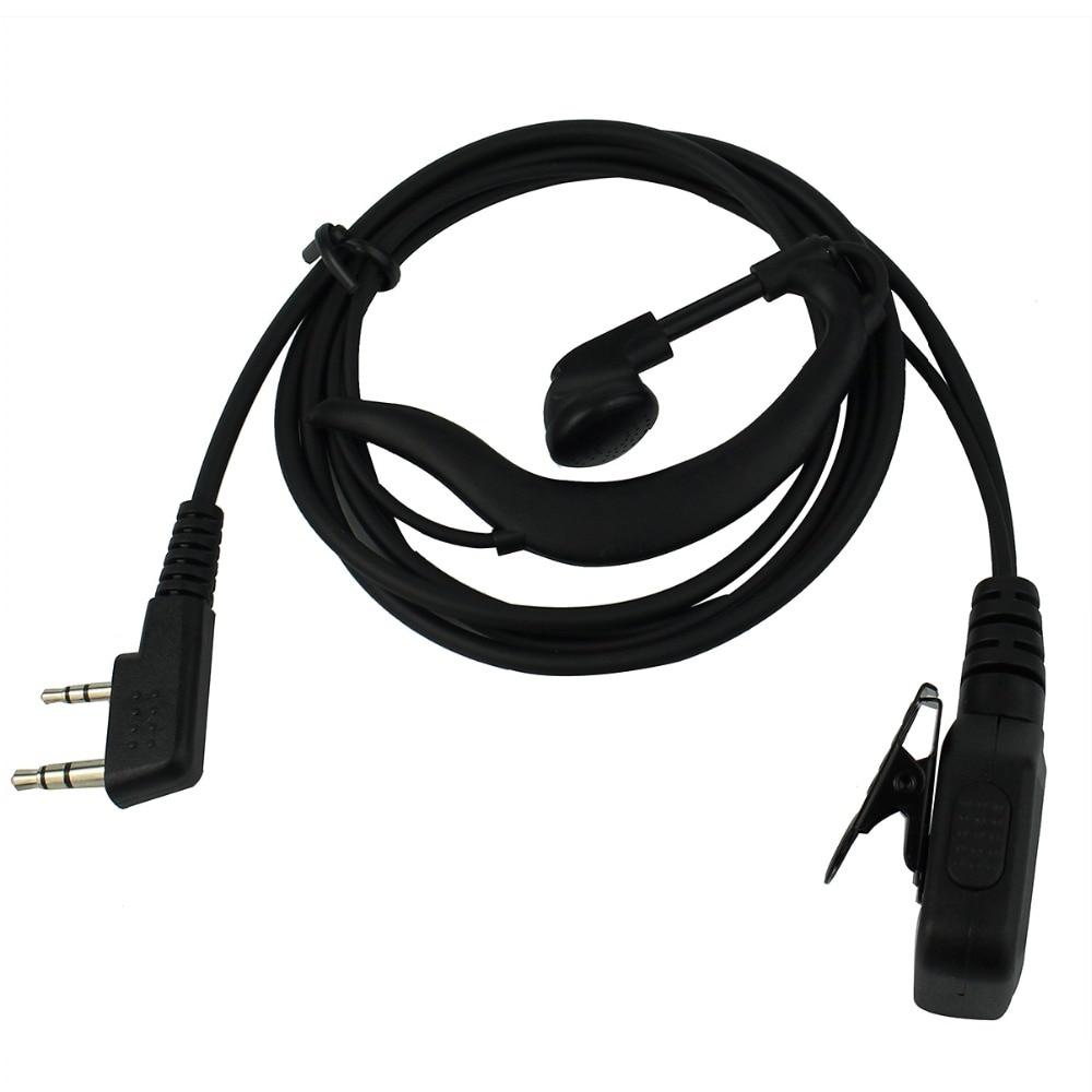 10pcs G Type PTT Walkie Talkie Retevis R-111 Headset Volume PU Wire Tensile For Kenwood Retevis For Baofeng For TYT Radio C9037