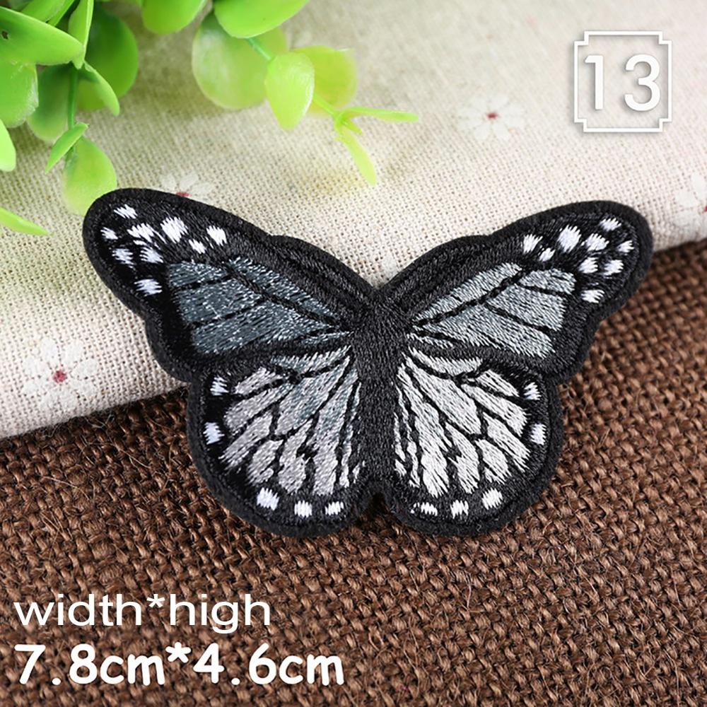 DIY Nadel Kunst Handwerk Kleidung Patches Kleidung Multicolor Schmetterling Stickerei Patch Appliques Abzeichen Aufkleber Für Kleidung: M