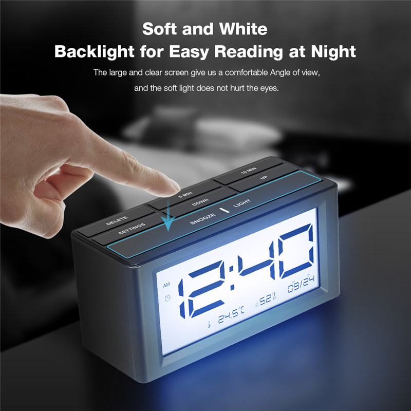 Digoo DG-C4S Calendar LED Alarm Clocks Snooze Func... – Grandado