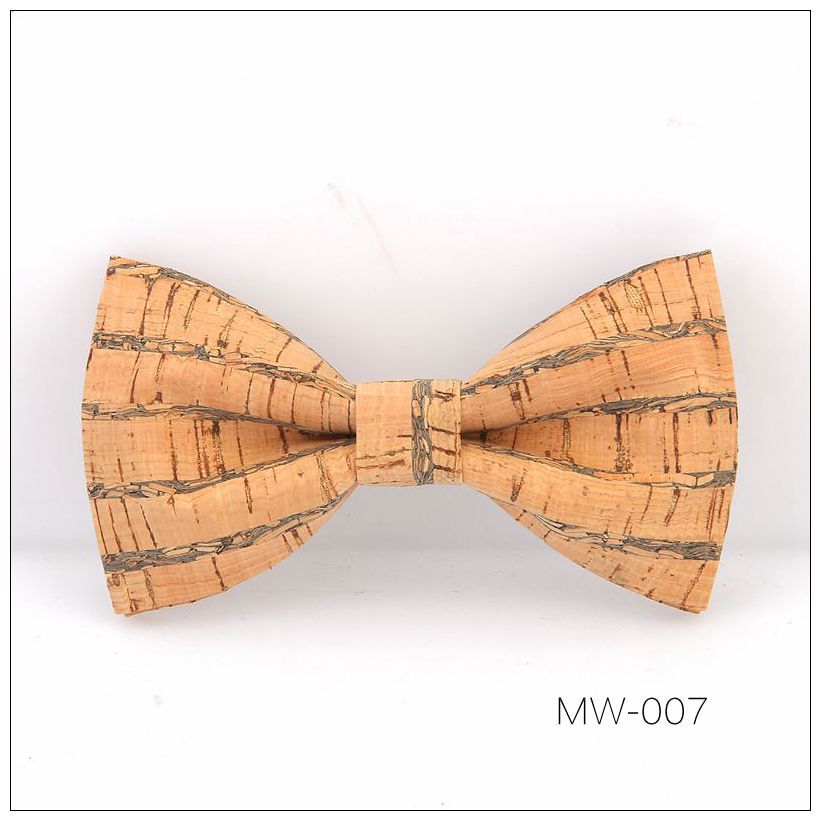 Corbatas de lazo de madera maciza para hombre, accesorios de para y boda, hechos a mano, novedad: MW007