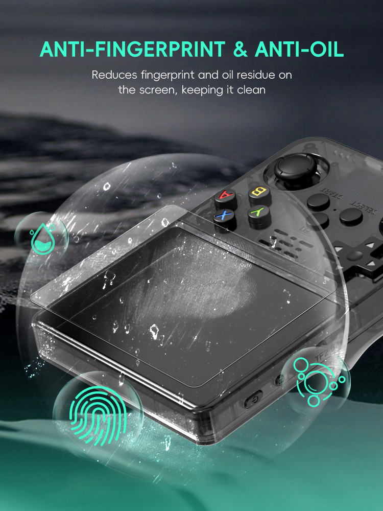 Protector de pantalla DATA FROG R36S, Protector de vidrio templado para accesorios de consola de juegos portátil Retro R35S RGB20S
