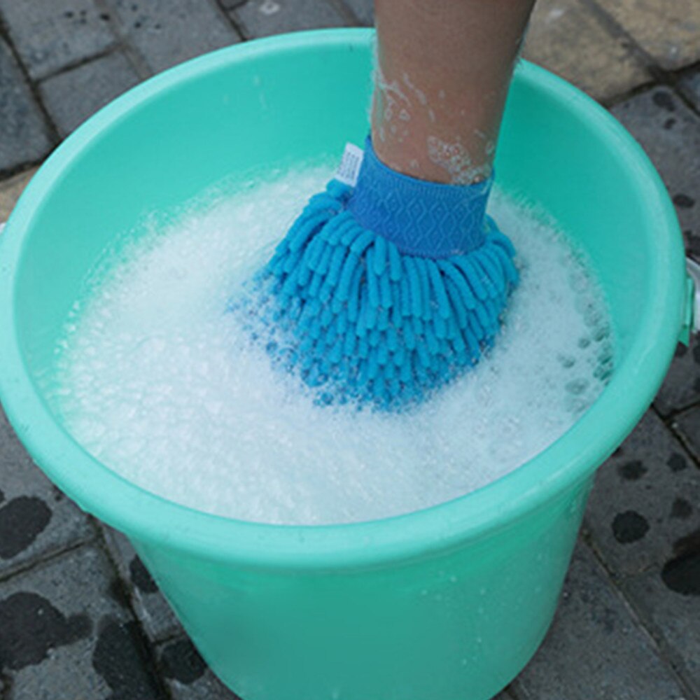 Auto Wassen Mitt Grote Size Ultra Zachte Microfiber Car Cleaning Wassen Handschoen Double Side Chenille Krasvrij Handschoenen