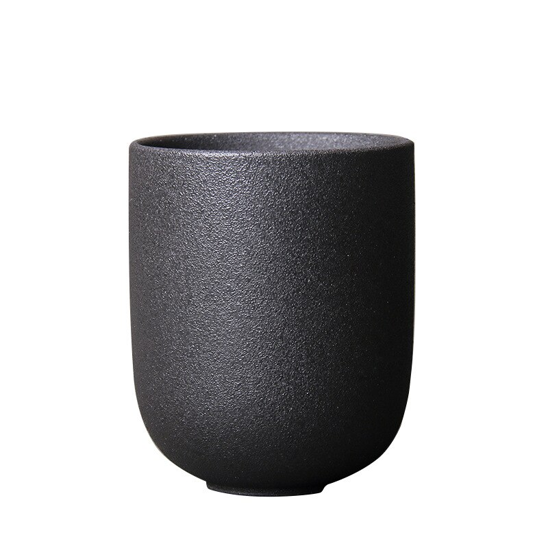 Taza de té de cerámica japonesa, taza de café de porcelana de 128ml, cerámica rugosa de té de kung-fu, vasos grandes de cerámica de piedra para té